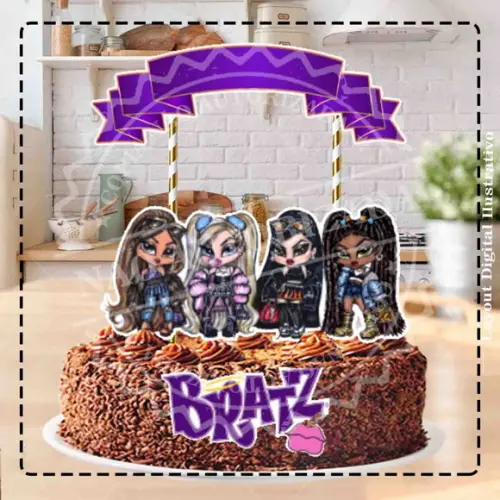 Topo de Bolo Bratz