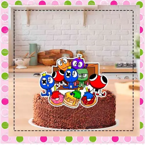 Topo De Bolo Rainbow Friends