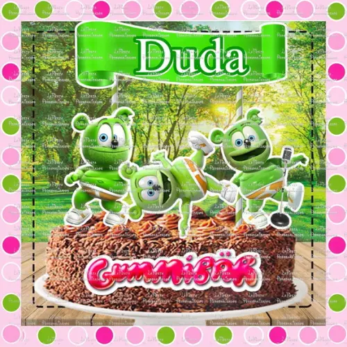 Topo de Bolo Gummy bear
