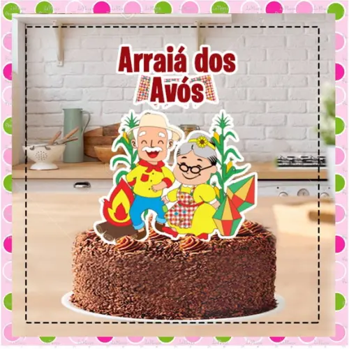 Topo de Bolo Festa Junina Arraiá