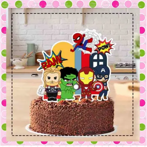 Topo de Bolo Vingadores Avengers
