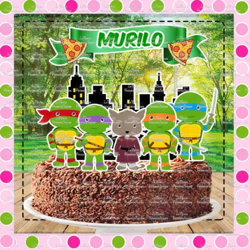 Topo de Bolo Tartaruga Ninja