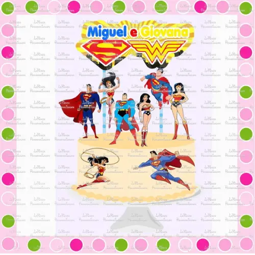 Topo de Bolo Liga da Justiça