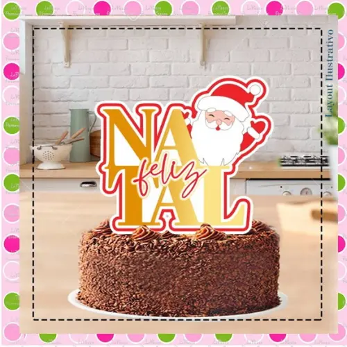 Topo de Bolo Natal