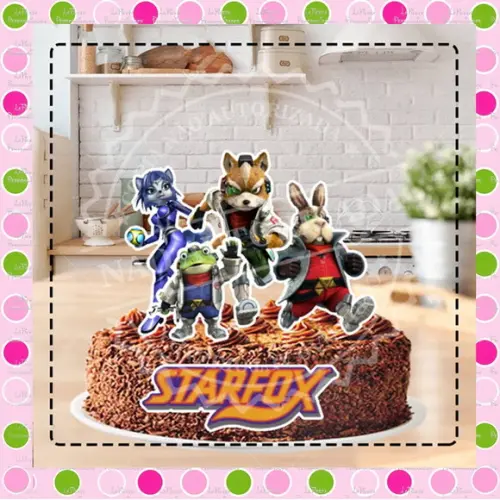 Topo de Bolo Star Fox Zero