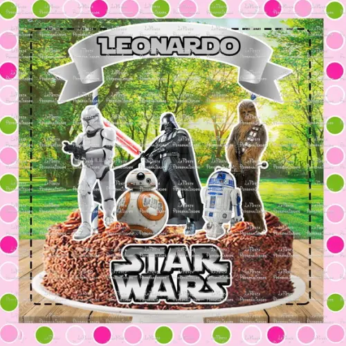Topo de Bolo Star Wars