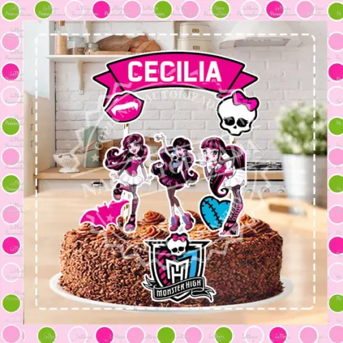 Topo de Bolo Monster High