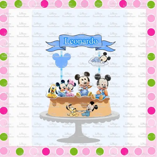 Topo de Bolo Mickey Baby
