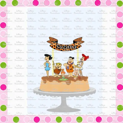 Topo de Bolo Os Flintstones
