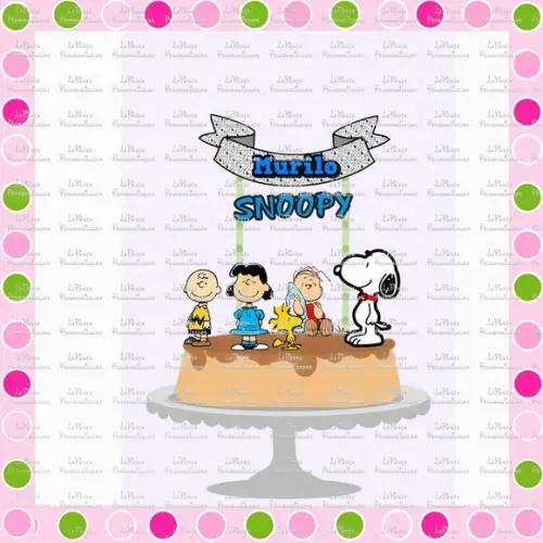 Topo de Bolo Snoopy
