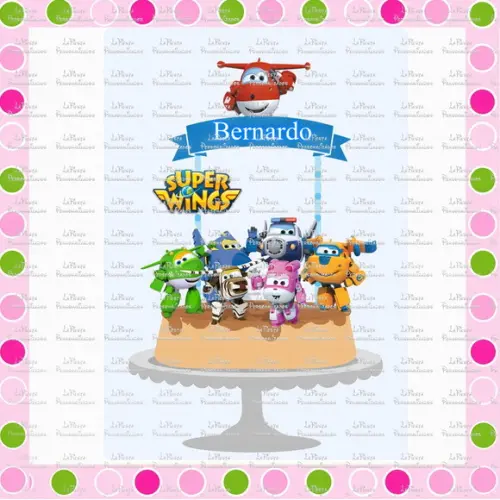 Topo de Bolo Super Wings