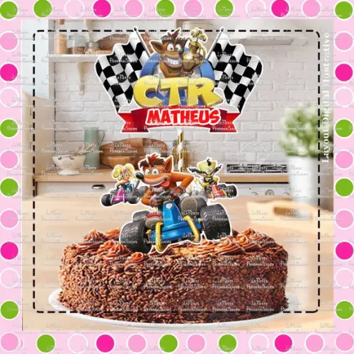 Topo de Bolo Crash Bandicoot