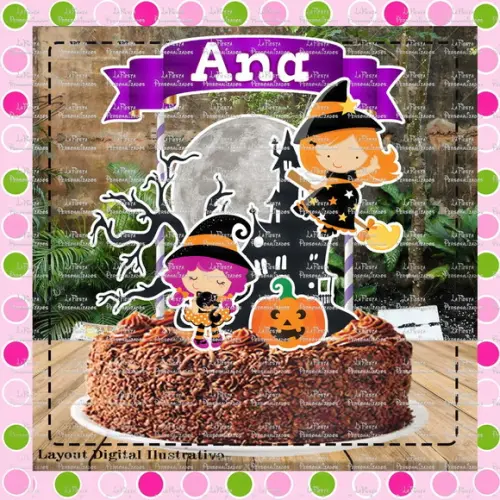 Topo de Bolo Halloween
