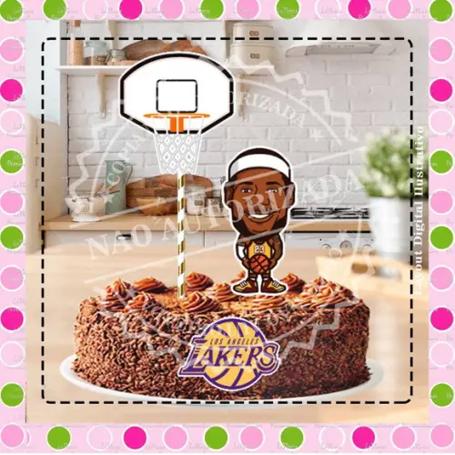 Topo de Bolo Basquete Lakers