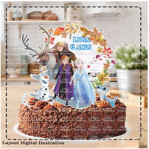 Topo de Bolo Frozen II