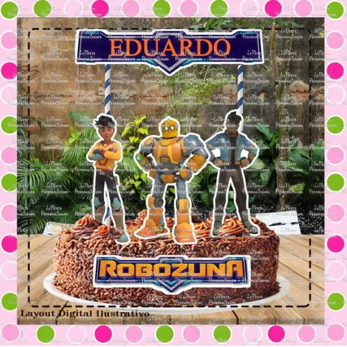 Topo de Bolo Robozuna