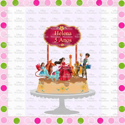 Topo de Bolo Helena de Avalor