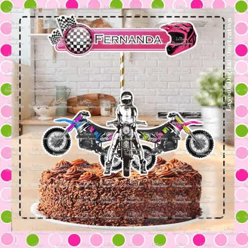 Topo de Bolo Motocross