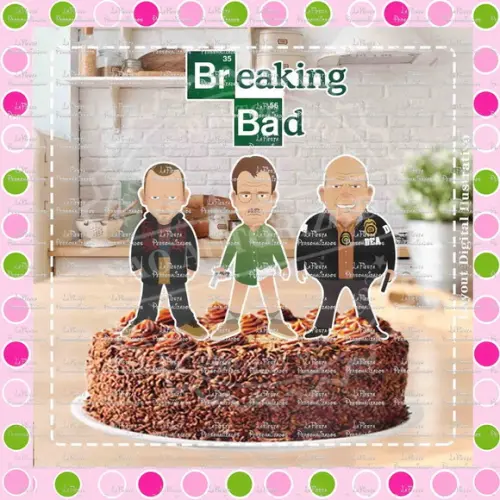 Topo de Bolo Breaking Bad