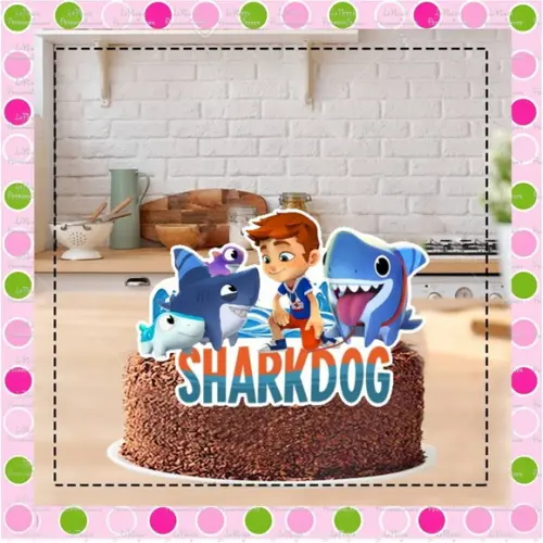 Topo de Bolo Tubacão Sharkdog