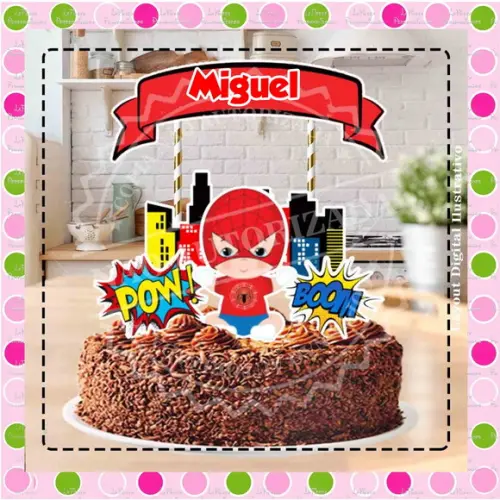 Topo de Bolo Homem Aranha