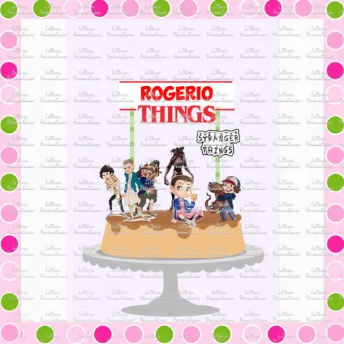 Topo de Bolo Stranger Things