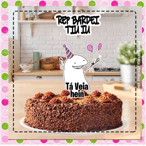 Topo de Bolo Flork Of Cows