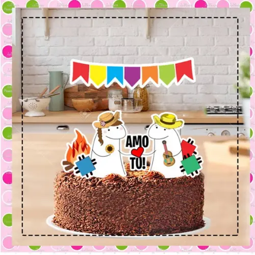 Topo de Bolo Flork Festa Junina