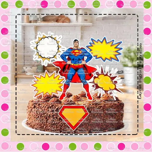 Topo de Bolo Super Men