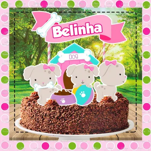 Topo de Bolo Cachorro