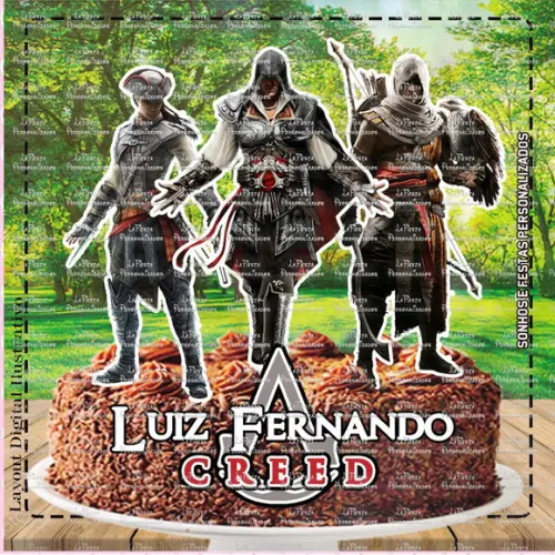 Topo de Bolo Assassin's Creed