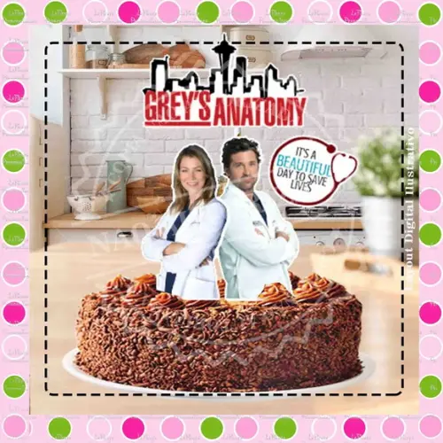 Topo de Bolo Grey's Anatomy