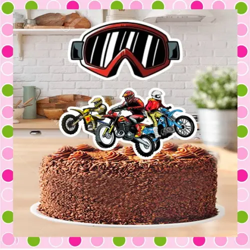 Topo de Bolo Motocross