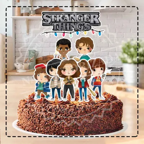 Topo de Bolo Stranger Things