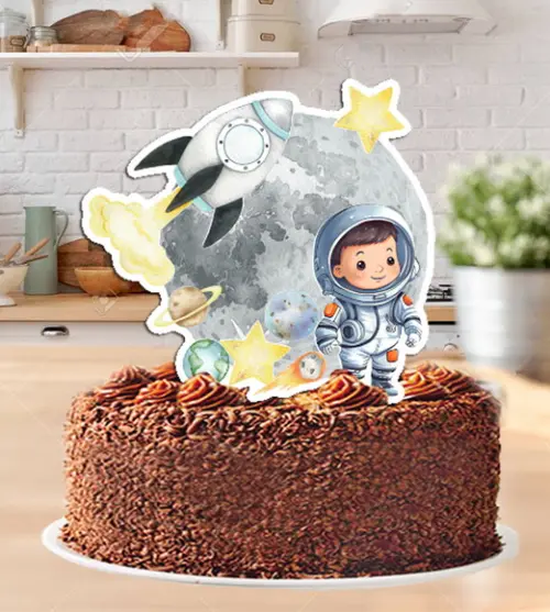 Topo de Bolo Astronauta
