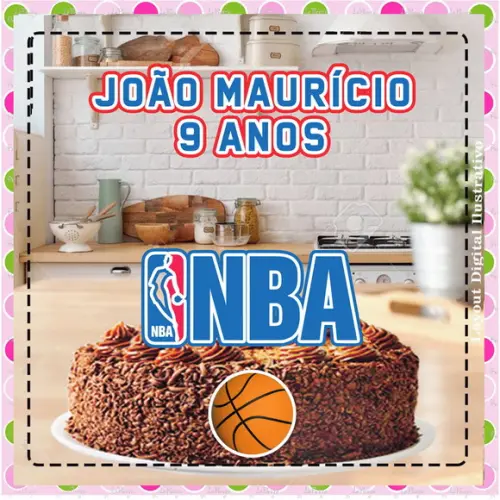 Topo de Bolo Basquete