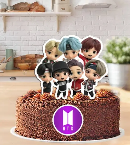 Topo de Bolo Banda Bts