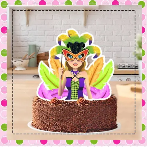 Topo de Bolo Carnaval