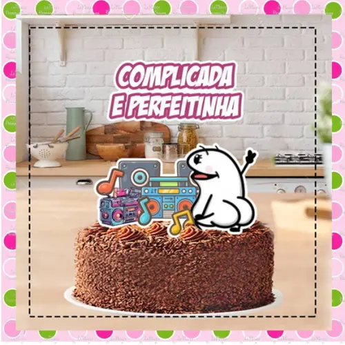 Topo de Bolo Flork Of Cows