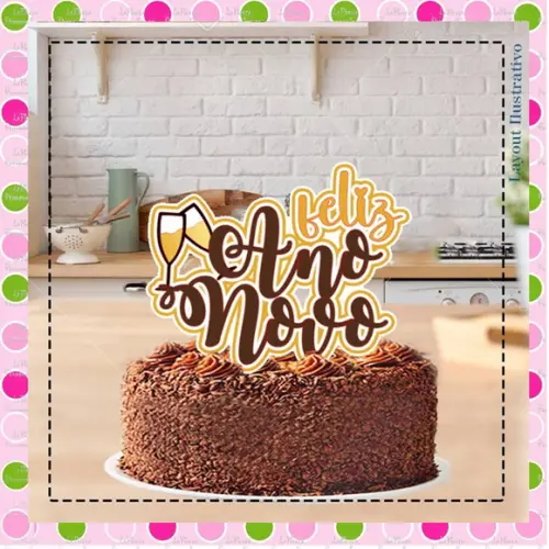 Topo de Bolo Ano Novo