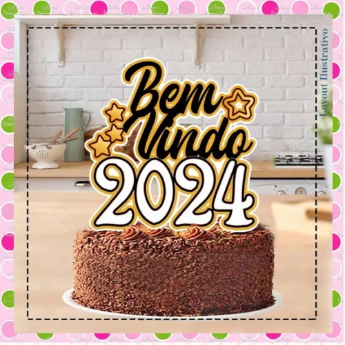 Topo de Bolo Ano Novo