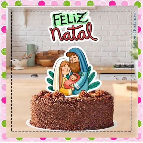 Topo de Bolo Natal