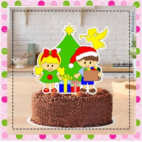 Topo de Bolo Natal