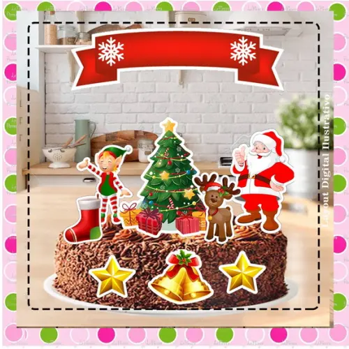 Topo de Bolo Natal