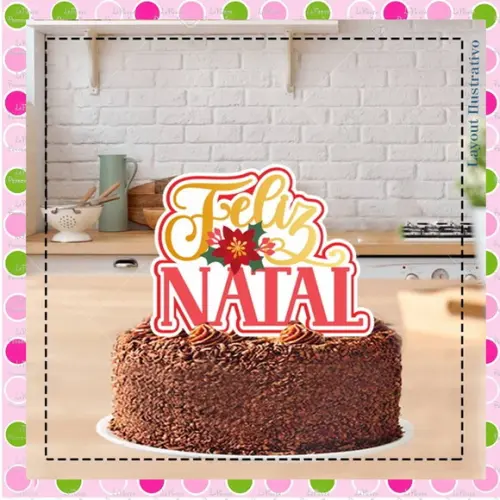 Topo de Bolo Natal