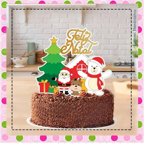Topo de Bolo Natal