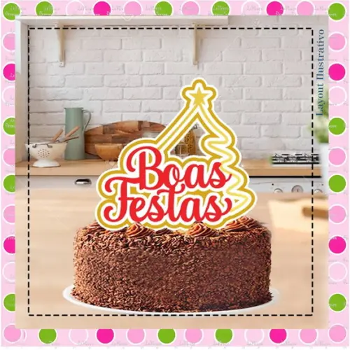 Topo de Bolo Natal