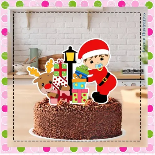Topo de Bolo Natal