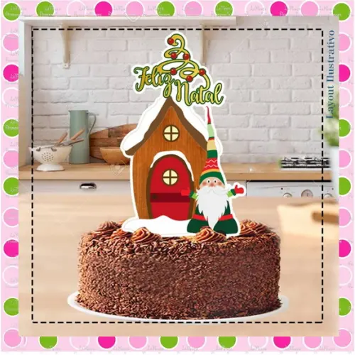 Topo de Bolo Natal