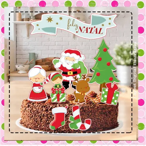 Topo de Bolo Natal